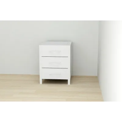 Тумба Ferrum-decor Вивьен 3 50x41x40 см Белый (XK00151)