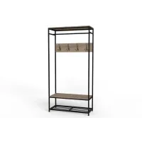 Вешалка напольная Ferrum-decor Трелис 15 180x90x38 см Дуб / Черный (XK00326) Вешалка напольная Ferrum-decor Трелис 15 180x90x38 см Дуб / Черный (XK00326)