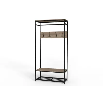 Вішалка для підлоги Ferrum-decor Треліс 15 180x90x38 см Дуб / Чорний (XK00326)