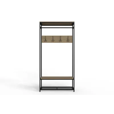 Вішалка для підлоги Ferrum-decor Треліс 15 180x90x38 см Дуб Сонома / Чорний (XK00328)