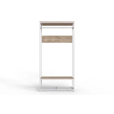 Вешалка напольная Ferrum-decor Трелис 15 180x90x38 см Дуб / Белый (XK00332)