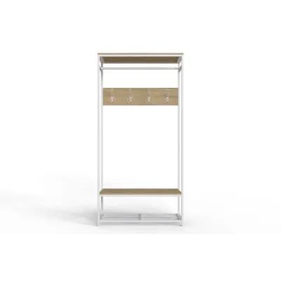 Вішалка для підлоги Ferrum-decor Треліс 15 180x90x38 см Дуб Сонома / Білий (XK00334)