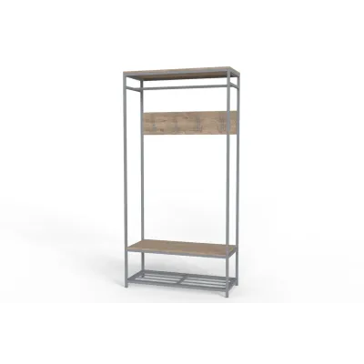 Вешалка напольная Ferrum-decor Трелис 15 180x90x38 см Дуб / Серый (XK00338)