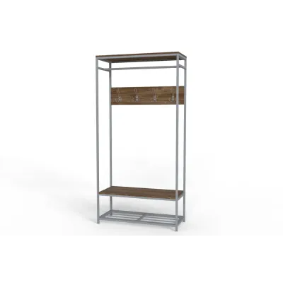 Вешалка напольная Ferrum-decor Трелис 15 180x90x38 см Дуб / Серый (XK00339)