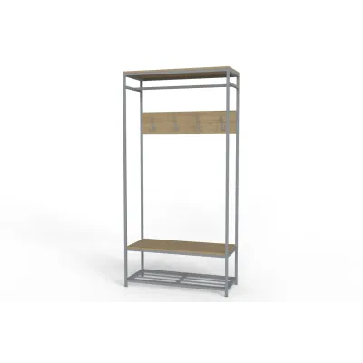 Вішалка для підлоги Ferrum-decor Треліс 15 180x90x38 см Дуб Сонома / Сірий (XK00340)