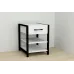 Тумба Ferrum-decor Вивьен 1/2 50x41x40 см Черный с белым (XK00073)