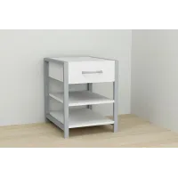 Тумба Ferrum-decor Вів'єн 1/2 50x41x40 см Білий / Сірий (XK00085)