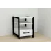 Тумба Ferrum-decor Вивьен 1/1 50x41x40 см Черный с белым (XK00091)