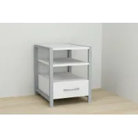Тумба Ferrum-decor Вів'єн 1/1 50x41x40 см Білий / Сірий (XK00103) Тумба Ferrum-decor Вів'єн 1/1 50x41x40 см Білий / Сірий (XK00103)