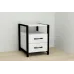 Тумба Ferrum-decor Вивьен 2/2 50x41x40 см Черный с белым (XK00109)