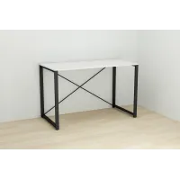 Письмовий стіл Ferrum-decor Конект 75x120x60 см Білий із чорним (XK00163) Письмовий стіл Ferrum-decor Конект 75x120x60 см Білий із чорним (XK00163)