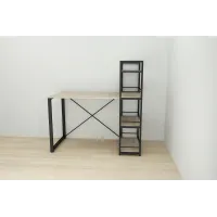Письмовий стіл Ferrum-decor Конект з етажеркою 75x120x60 см Дуб (XK00182) Письмовий стіл Ferrum-decor Конект з етажеркою 75x120x60 см Дуб (XK00182)