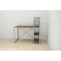 Письмовий стіл Ferrum-decor Конект з етажеркою 75x120x60 см Дуб (XK00183) Письмовий стіл Ferrum-decor Конект з етажеркою 75x120x60 см Дуб (XK00183)