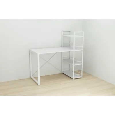 Письменный стол Ferrum-decor Конект c этажеркой 75x120x60 см Белый (XK00187)