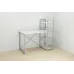 Письмовий стіл Ferrum-decor Конект з етажеркою 75x120x60 см Біло-сірий (XK00193)
