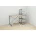 Письмовий стіл Ferrum-decor Конект з етажеркою 75x120x60 см Дуб + сірий (XK00194)