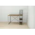 Письмовий стіл Ferrum-decor Конект з етажеркою 75x120x60 см Дуб + сірий (XK00195)