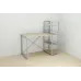 Письмовий стіл Ferrum-decor Конект з етажеркою 75x120x60 см Дуб + сірий (XK00196)