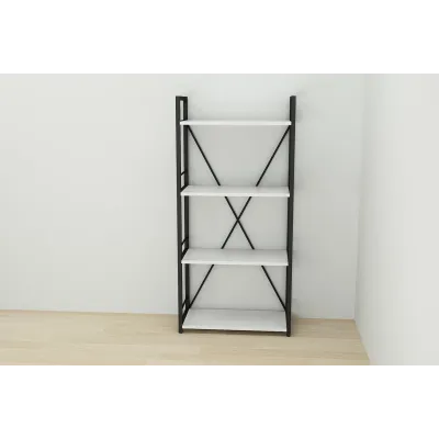 Етажерка Ferrum-decor Конект 120x60x28 см Чорний / Білий (XK00199)