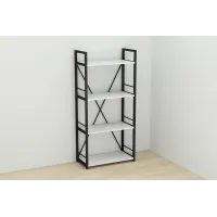 Етажерка Ferrum-decor Конект 120x60x28 см Чорний / Білий (XK00199)