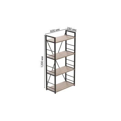 Этажерка Ferrum-decor Конект 120x60x28 см Дуб Сан-Марино (XK00200) Этажерка Ferrum-decor Конект 120x60x28 см Дуб Сан-Марино (XK00200)