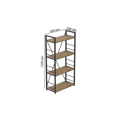 Етажерка Ferrum-decor Конект 120x60x28 см Дуб Артізан (XK00201)