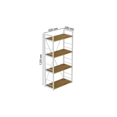 Етажерка Ferrum-decor Конект 120x60x28 см Дуб Артізан (XK00207) Етажерка Ferrum-decor Конект 120x60x28 см Дуб Артізан (XK00207)