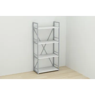 Етажерка Ferrum-decor Конект 120x60x28 см Сірий / Білий (XK00211) Етажерка Ferrum-decor Конект 120x60x28 см Сірий / Білий (XK00211)