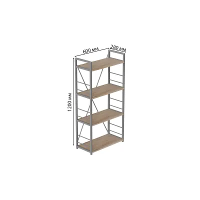 Етажерка Ferrum-decor Конект 120x60x28 см Дуб Сан-Маріно (XK00212) Етажерка Ferrum-decor Конект 120x60x28 см Дуб Сан-Маріно (XK00212)