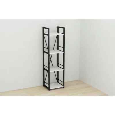 Етажерка Ferrum-decor Конект 120x34x28 см Чорний / Білий (XK00235) Етажерка Ferrum-decor Конект 120x34x28 см Чорний / Білий (XK00235)