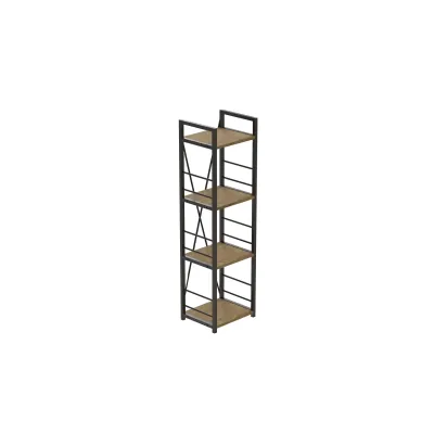 Етажерка 4/34 Ferrum-decor серії Конект 120x34x28 чорний ДСП 16 мм Дуб Артизан Етажерка 4/34 Ferrum-decor серії Конект 120x34x28 чорний ДСП 16 мм Дуб Артизан