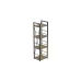 Етажерка 4/34 Ferrum-decor серії Конект 120x34x28 чорний ДСП 16 мм Дуб Артизан