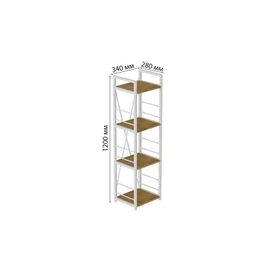 Этажерка Ferrum-decor Конект 120x34x28 см Дуб Артизан (XK00243)