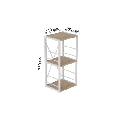 Етажерка Ferrum-decor Конект 73x34x28 см Дуб Сан-Маріно (XK00260) Етажерка Ferrum-decor Конект 73x34x28 см Дуб Сан-Маріно (XK00260)