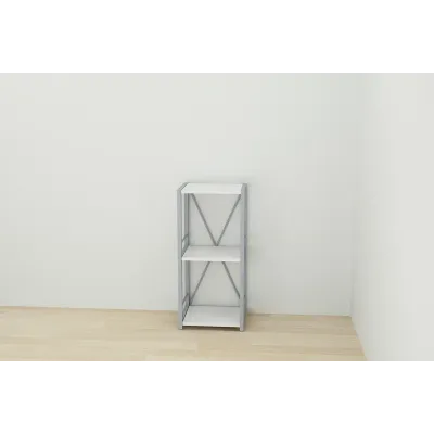 Етажерка Ferrum-decor Конект 73x34x28 см Сірий / Білий (XK00265)