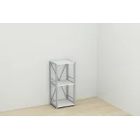 Етажерка Ferrum-decor Конект 73x34x28 см Сірий / Білий (XK00265)