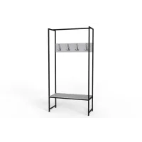 Вешалка напольная Ferrum-decor Трелис 12 180x90x38 см Белый / Черный (XK00271)