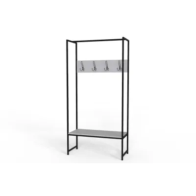Вешалка напольная Ferrum-decor Трелис 12 180x90x38 см Белый / Черный (XK00271) Вешалка напольная Ferrum-decor Трелис 12 180x90x38 см Белый / Черный (XK00271)