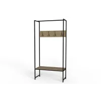 Вішалка для підлоги Ferrum-decor Треліс 12 180x90x38 см Дуб Сонома / Чорний (XK00274)