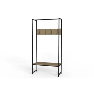 Вешалка напольная Ferrum-decor Трелис 12 180x90x38 см Дуб Сонома / Черный (XK00274) Вешалка напольная Ferrum-decor Трелис 12 180x90x38 см Дуб Сонома / Черный (XK00274)