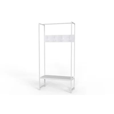 Вешалка напольная Ferrum-decor Трелис 12 180x90x38 см Белый / Белый (XK00277) Вешалка напольная Ferrum-decor Трелис 12 180x90x38 см Белый / Белый (XK00277)
