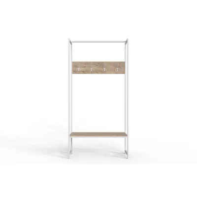 Вешалка напольная Ferrum-decor Трелис 12 180x90x38 см Дуб / Белый (XK00278)
