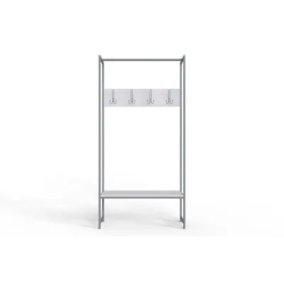 Вешалка напольная Ferrum-decor Трелис 12 180x90x38 см Белый / Серый (XK00283) Вешалка напольная Ferrum-decor Трелис 12 180x90x38 см Белый / Серый (XK00283)