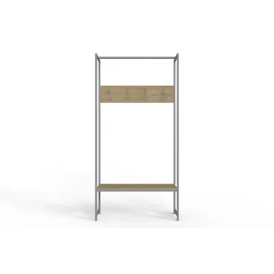 Вешалка напольная Ferrum-decor Трелис 12 180x90x38 см Дуб Сонома / Серый (XK00286) Вешалка напольная Ferrum-decor Трелис 12 180x90x38 см Дуб Сонома / Серый (XK00286)