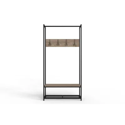 Вешалка напольная Ferrum-decor Трелис 13 180x90x38 см Дуб / Черный (XK00290)