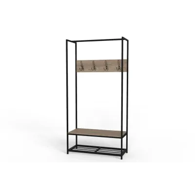 Вешалка напольная Ferrum-decor Трелис 13 180x90x38 см Дуб / Черный (XK00290) Вешалка напольная Ferrum-decor Трелис 13 180x90x38 см Дуб / Черный (XK00290)