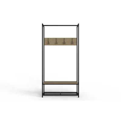 Вешалка напольная Ferrum-decor Трелис 13 180x90x38 см Дуб Сонома / Черный (XK00292)