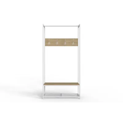 Вешалка напольная Ferrum-decor Трелис 13 180x90x38 см Дуб Сонома / Белый (XK00298)