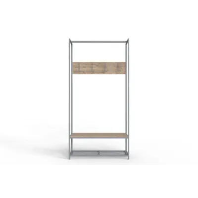 Вешалка напольная Ferrum-decor Трелис 13 180x90x38 см Дуб / Серый (XK00302)