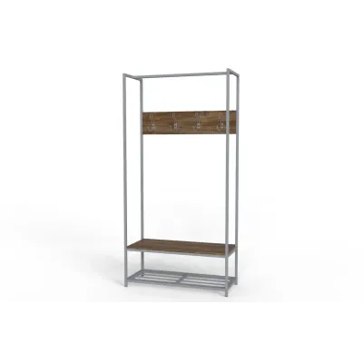 Вешалка напольная Ferrum-decor Трелис 13 180x90x38 см Дуб / Серый (XK00303) Вешалка напольная Ferrum-decor Трелис 13 180x90x38 см Дуб / Серый (XK00303)